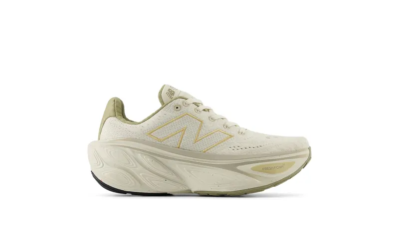 New Balance Fresh Foam X More v5 Linen Stoneware Gold Metallic | WMORHL5