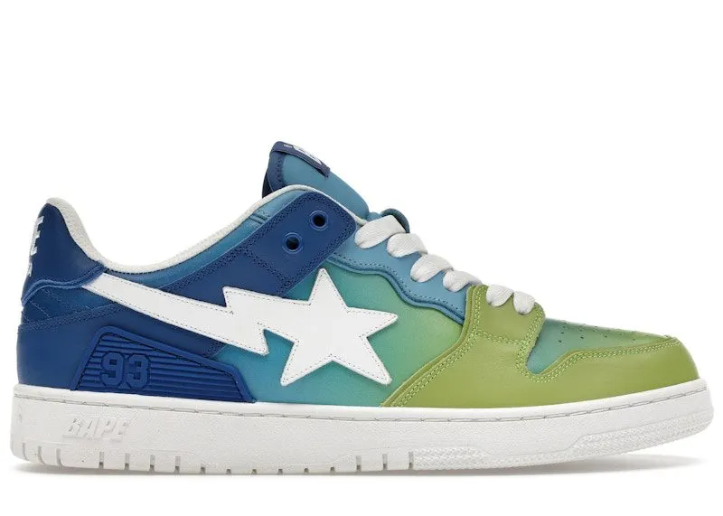 A Bathing Ape Bape SK8 Sta Blue Gradient “Blue / Green” | 1J30-191-023-BLU