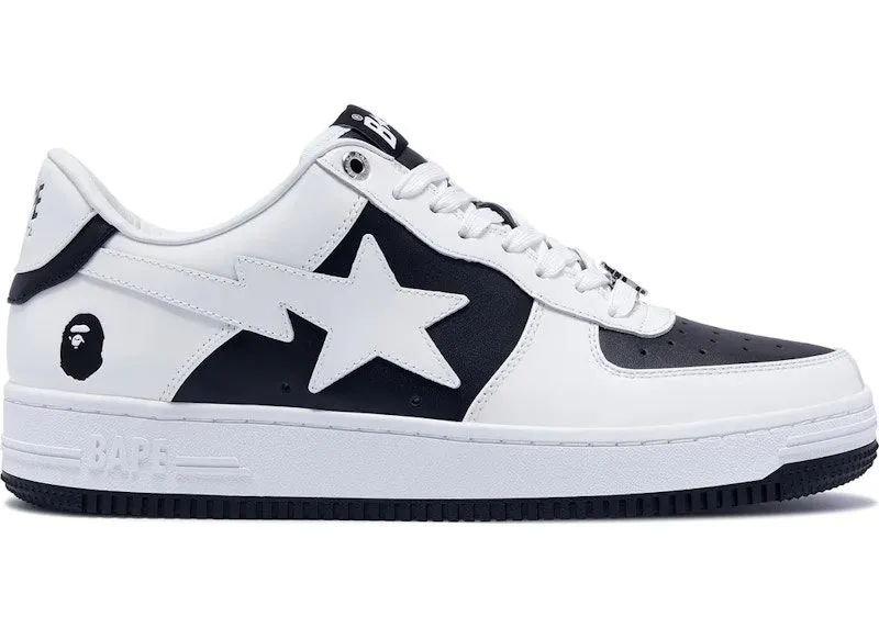 A Bathing Ape Bape Sta Low #6 Black “Black / White” | 1K30-191-328-BLK