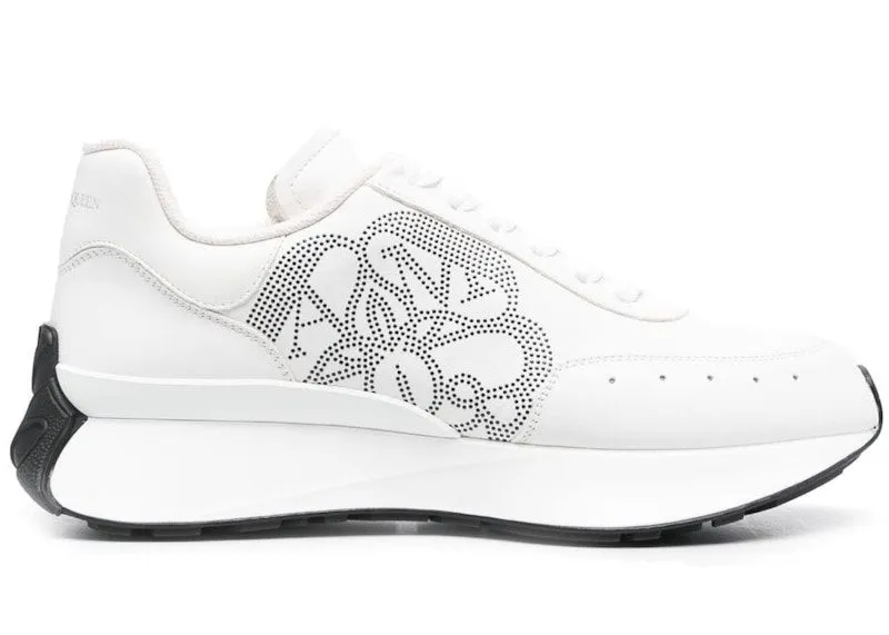 Alexander McQueen Sprint Runner White Black | 755637WIDN89089