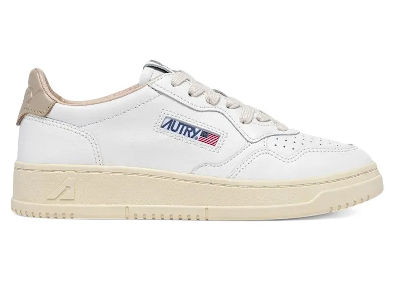 Autry Medalist Leather Low White Tidal Foam | AULW-LL87