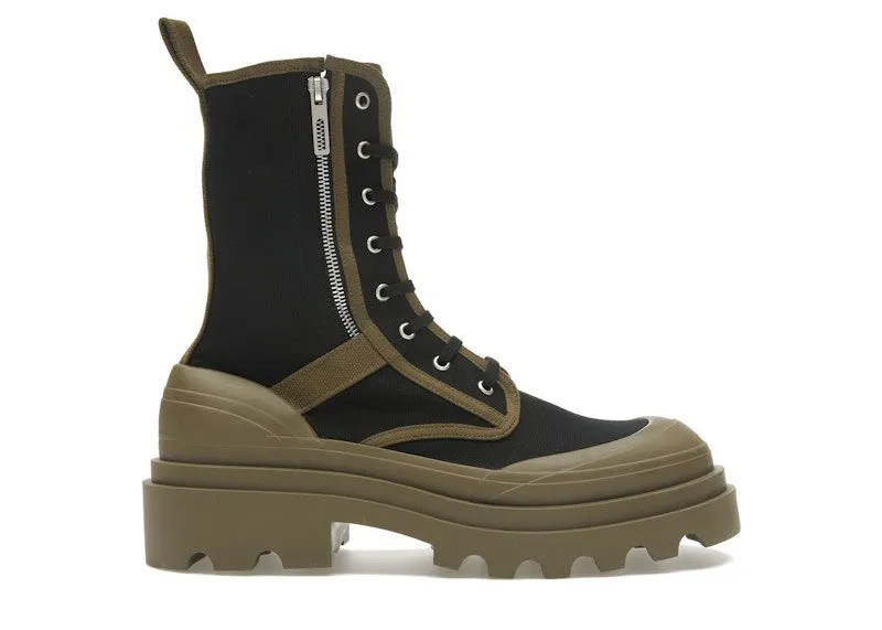 Bottega Veneta Lace-Up Boots Black Green | 730234V2R101029