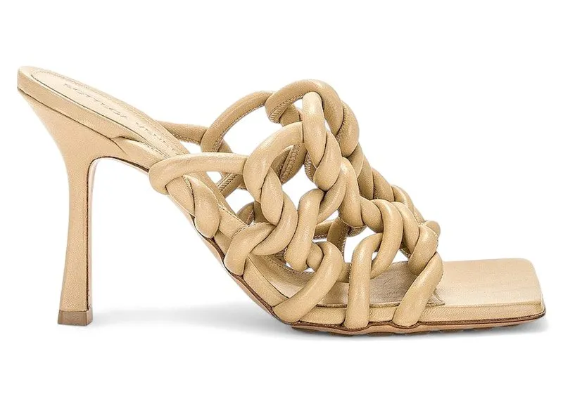 Bottega Veneta Stretch Mule Sandal Cane Sugar | 716242 V2O20 2624