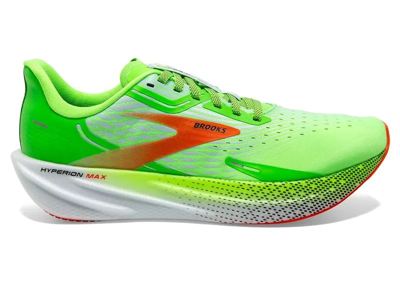 Brooks Hyperion Max Green Gecko Red Orange “Green Gecko / Red Orange / White” | 110390-1D-308