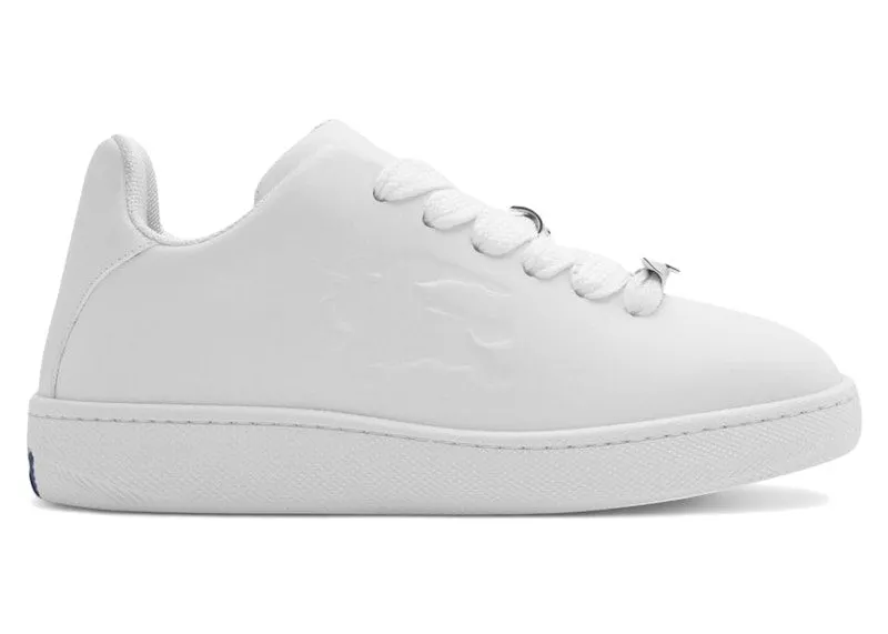 Burberry Box Leather Sneakers White Equestrian Knight Motif | 8083385