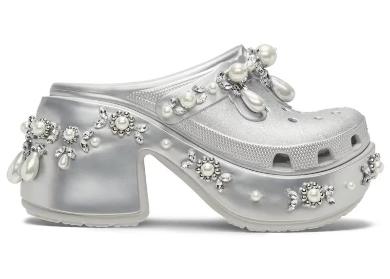 Crocs Siren Clog Simone Rocha Spiked Silver | 210646-041