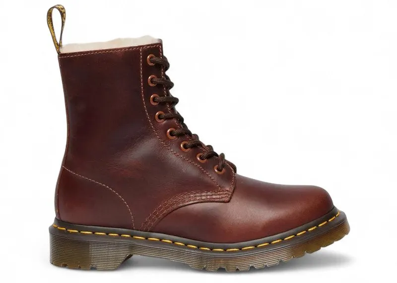 Dr. Martens 1460 Serena Orleans Faux Fur Lined Lace Up Boot Butterscotch | 23912243
