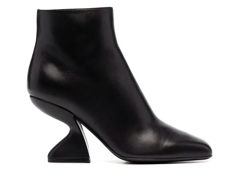 Ferragamo F-Heel Sculpted Ankle Boots Black | 01D211751122