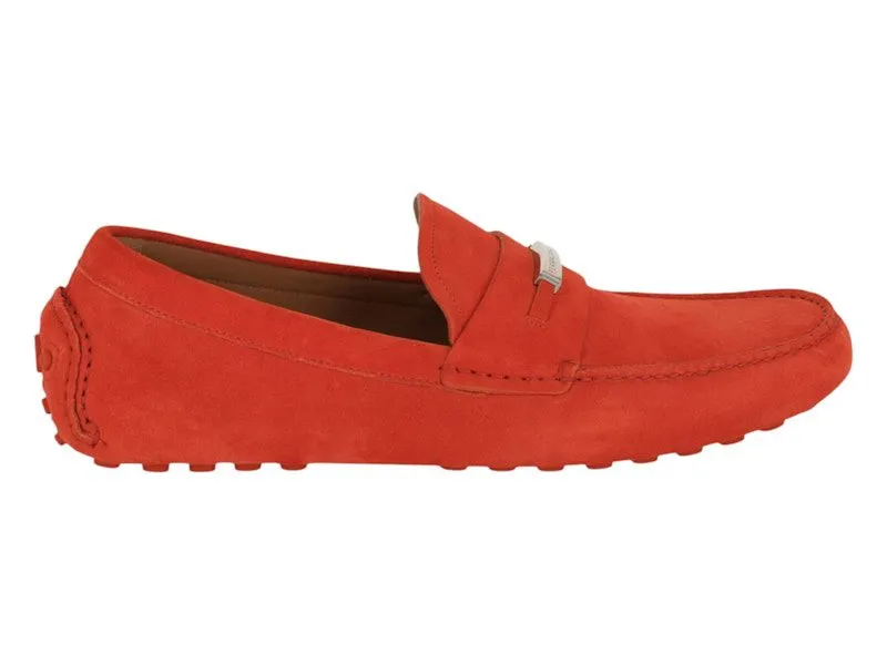 Ferragamo Grenoble Suede Drivers Orange | 021293-760844-2E