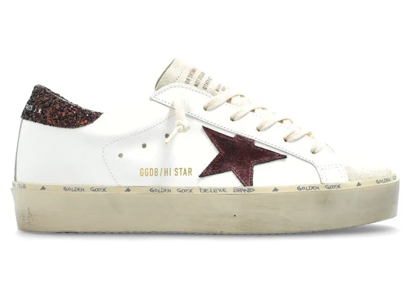 Golden Goose Hi Star Glitter Heel White Purple “White / Grey / Purple” | GWF00118.F007526.12278