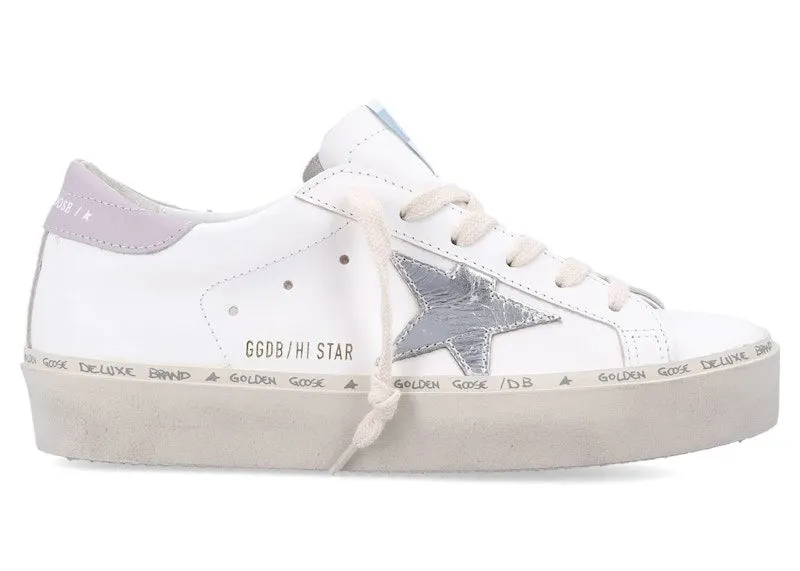 Golden Goose Hi Star White Silver Lilac | GWF00118.F006845.10527