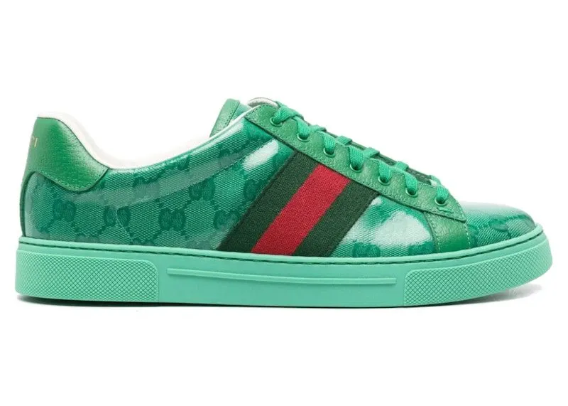 Gucci Ace GG Crystal Canvas Green “Green / Red” | 760775 FACRF 3751