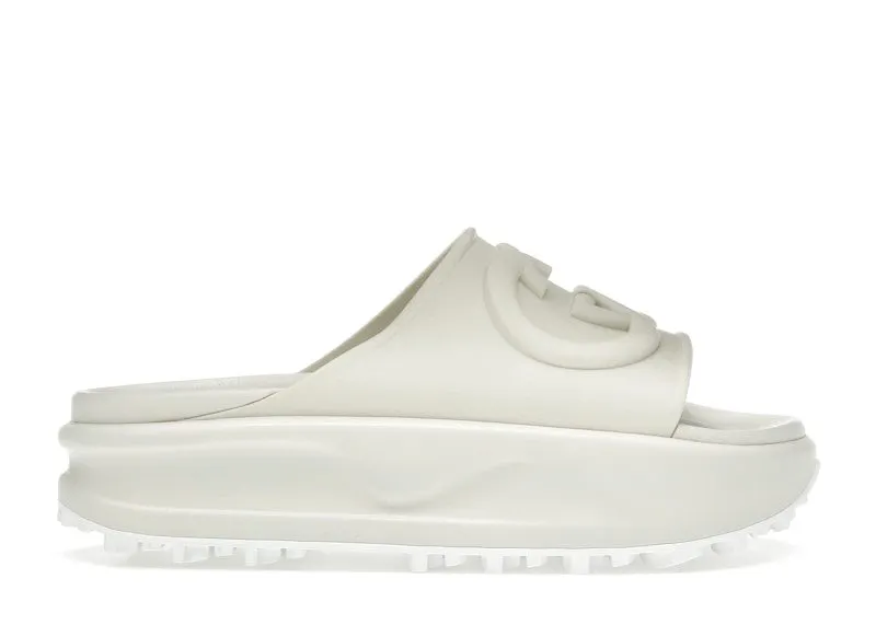 Gucci GG Oversize Slide Sandal Interlocking G Off White | 692845 JF000 9110