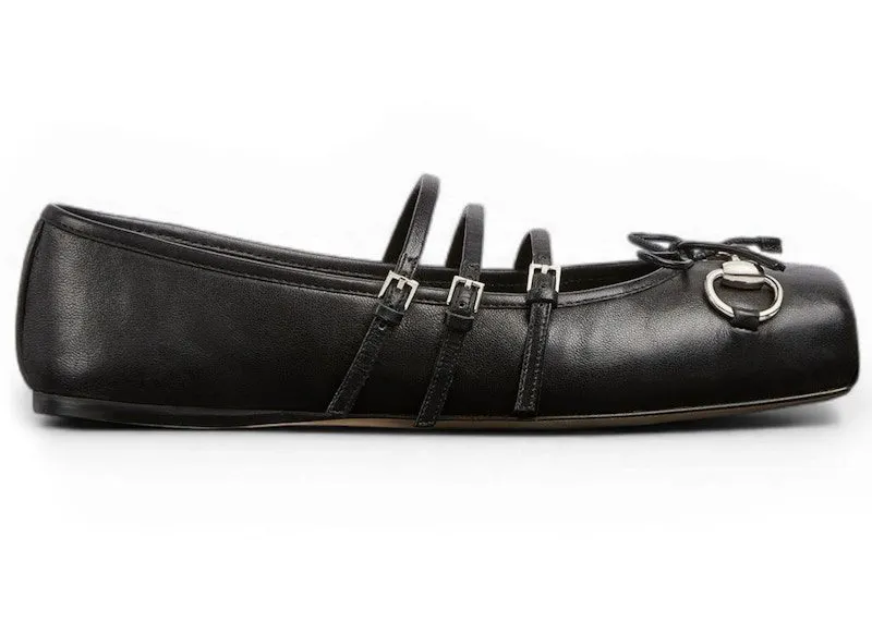 Gucci Horsebit Ballet Flat Black Leather | 814318-AAEA4-1000