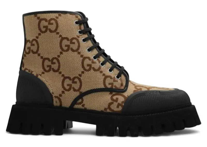 Gucci Lace Up Boot Maxi GG Camel “Camel / Ebony” | 699970 UKOF0 2590