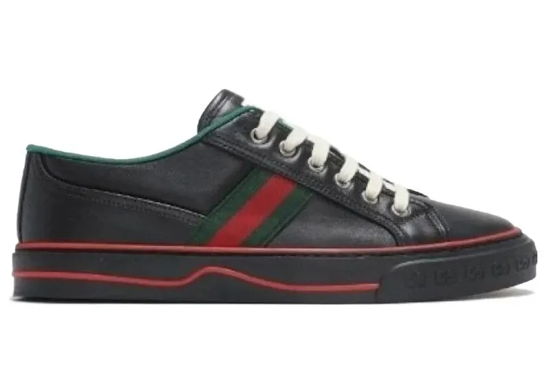 Gucci Tennis 1977 Black Leather “Black / Green / Red” | 643485 17L10 1060