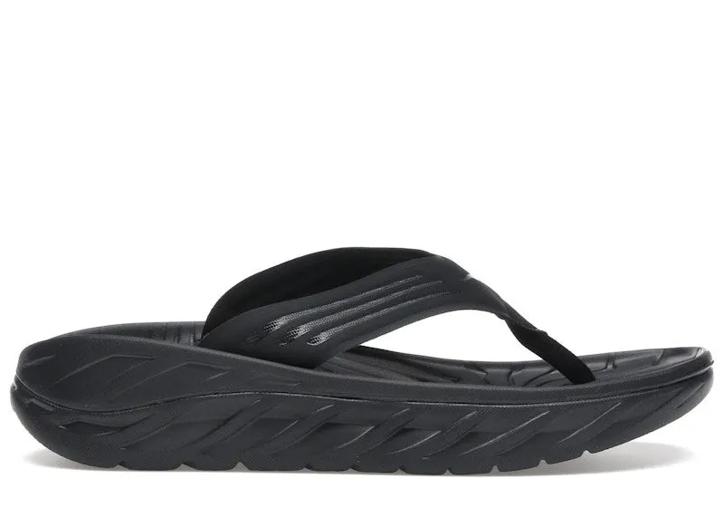 Hoka One Ora Recovery Flip Black Dark Gull Grey | 1099675-BDGGR
