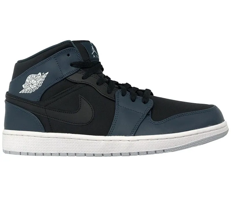Jordan 1 Mid Night Shade “Black / Pure Platinum / Night Shade” | 554724-016