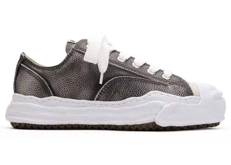 Maison Mihara Yasuhiro Hank OG Sole Brushed Shrink Leather Low Black White | A14FW743-BLK