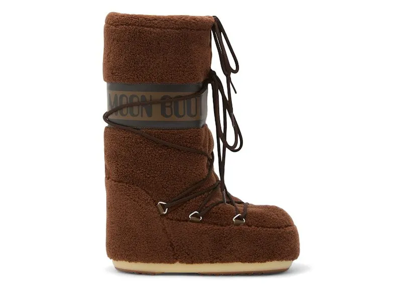 Moon Boot Icon Fleece Boot Brown | 80D1403080-M004