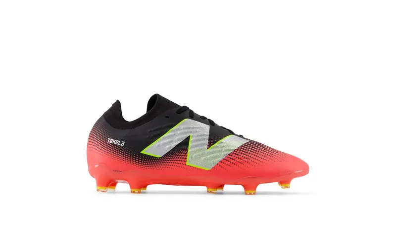 New Balance Tekela Magia V4+ Low Laced FG Black Energy Red Metallic Silver | ST2FLR45