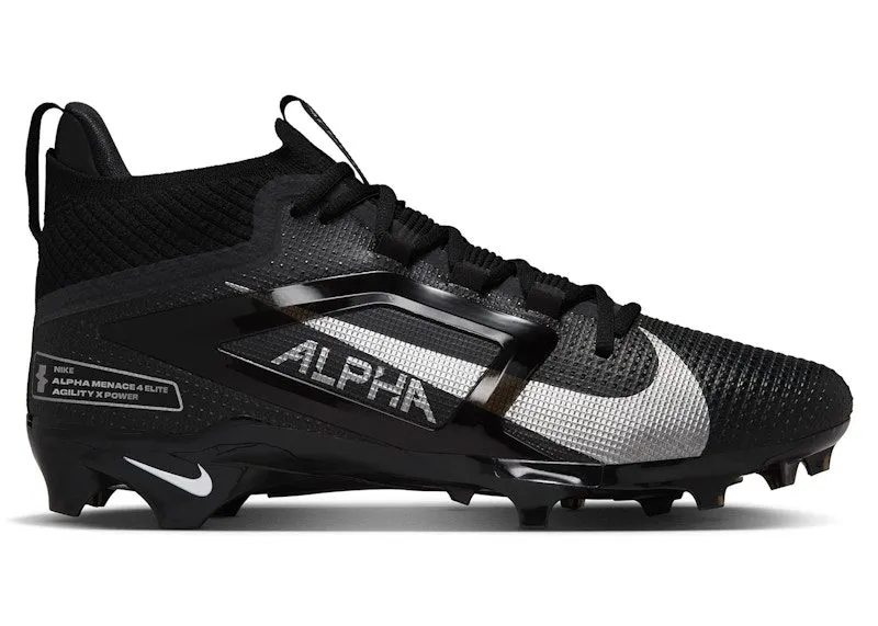 Nike Alpha Menace 4 Elite Black Metallic Silver | FD7036-002