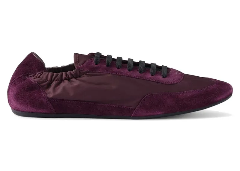 Prada Collapse Sneakers Re-Nylon Suede Elasticized Burgundy | 2EG479_D7C_F0007_F_G001