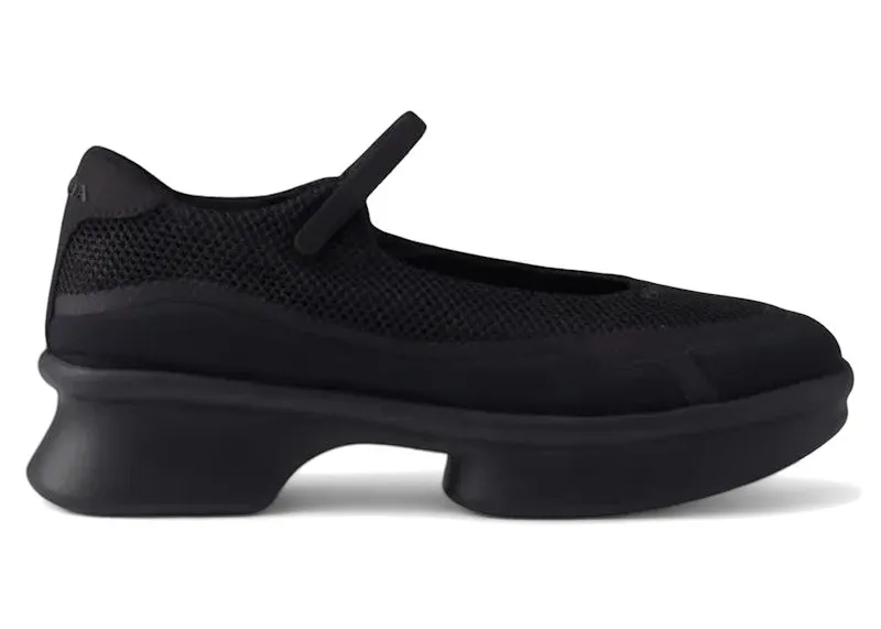 Prada Logo Platform Ballet Flats Black | 1F1110_YZU_F0002