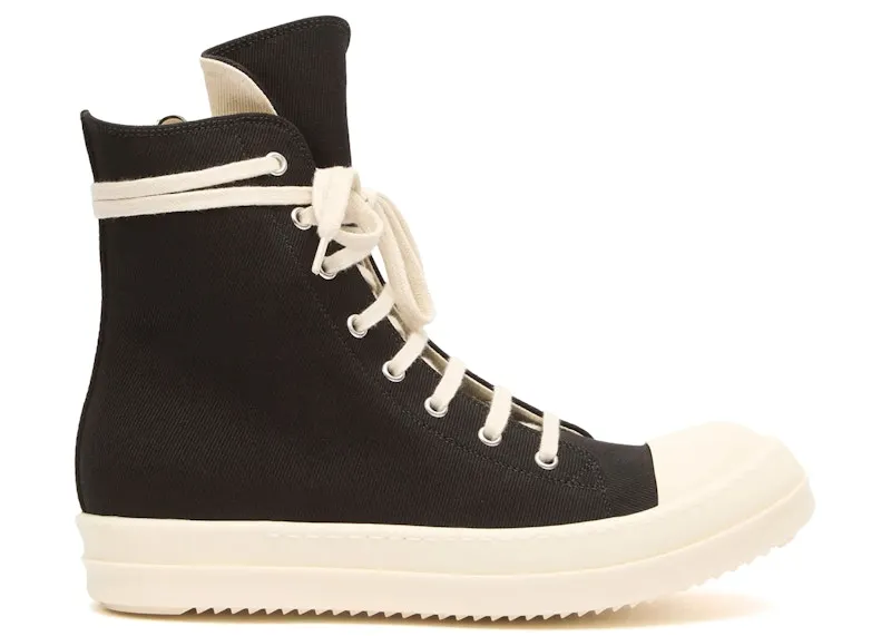 Rick Owens DRKSHDW Denim Sneaks Black Milk | DS01F4800-DO-911