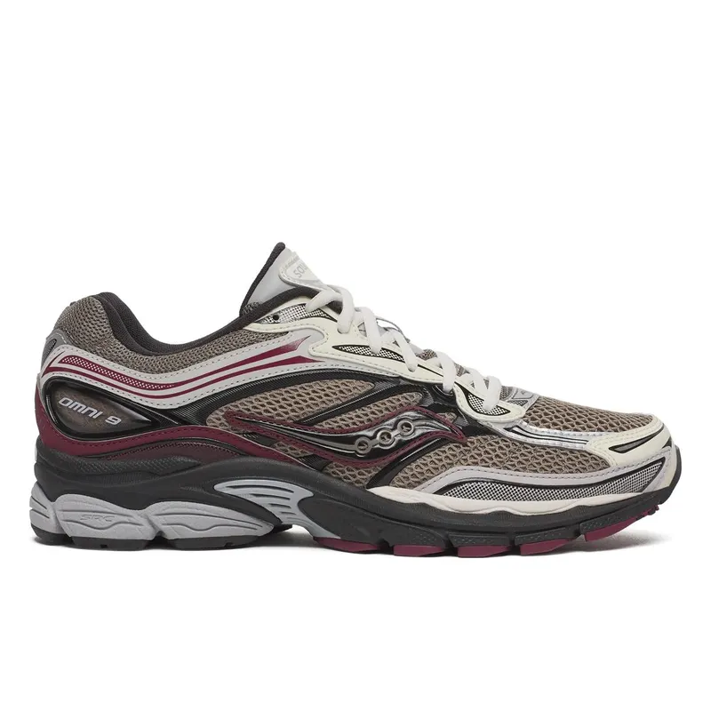 Saucony ProGrid Omni 9 Tomorrow, Meet Yesterday Pack Tan Maroon | S70832-8