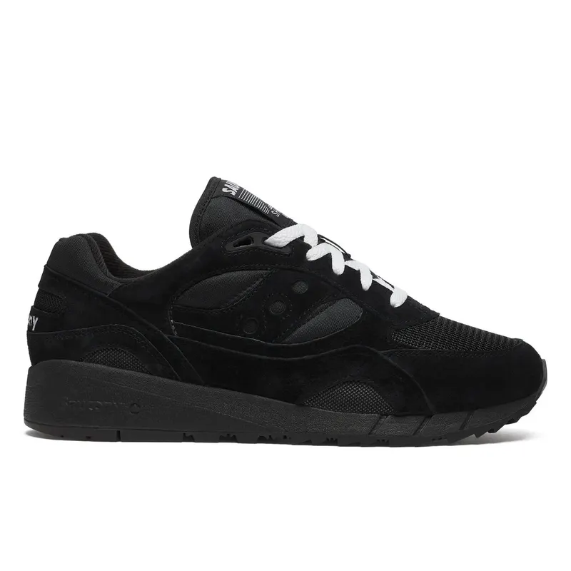 Saucony Shadow 6000 Black White Tongue Logo | S70441-72