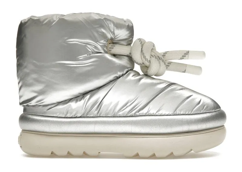 UGG Classic Maxi Short Boot Metallic Silver | 1135153-MSLV