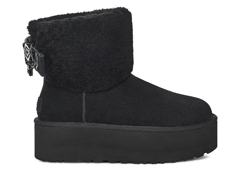 UGG Classic Mini Maxi Curly Boot Black | 1158267-BLK