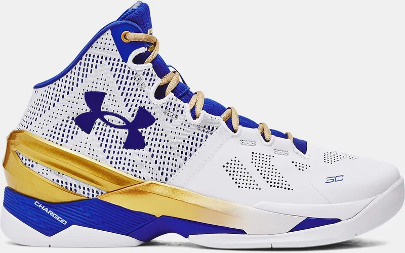 Under Armour Curry 2 NM Retro Gold Rings (2024) “White / Metallic Gold / Team Royal” | 3027361-100