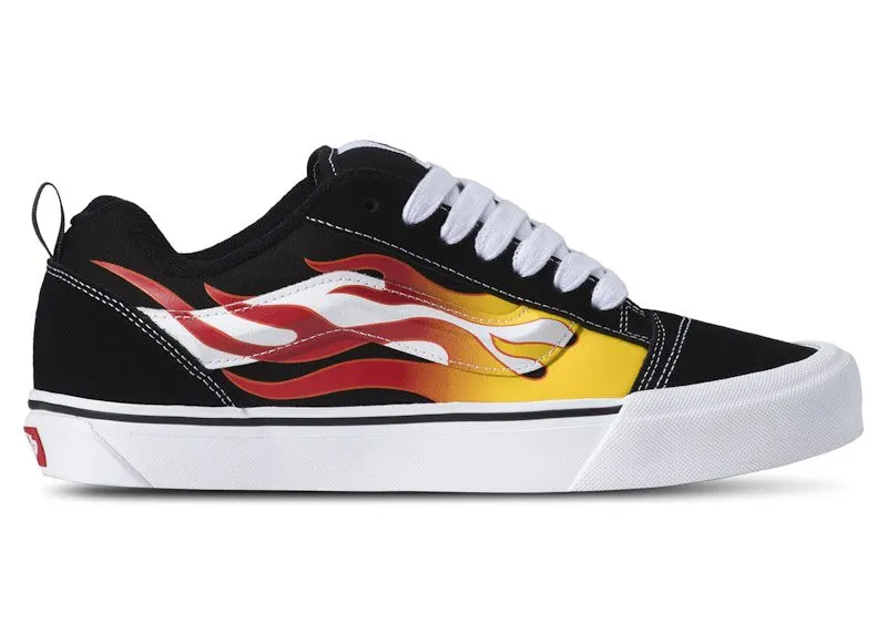 Vans Knu Skool Flame “Black / Red / White” | VN000EE6Y09