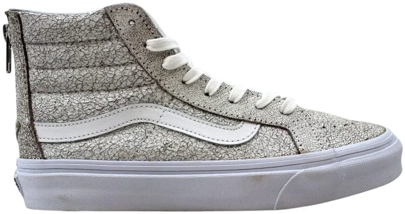 Vans Sk8-Hi Slim Zip Crackle Suede “White” | VN-0XH8EPL