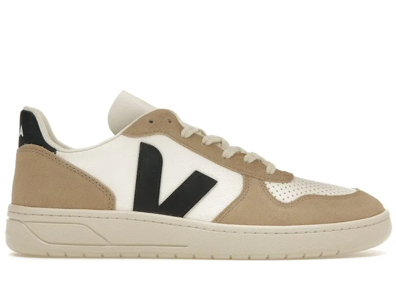 Veja V-10 Chromefree Leather White Black Sahara | VX0503138