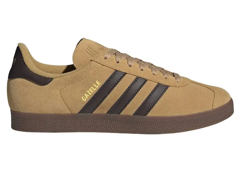 adidas Gazelle Golden Beige Dark Brown Gold Metallic | JR6287