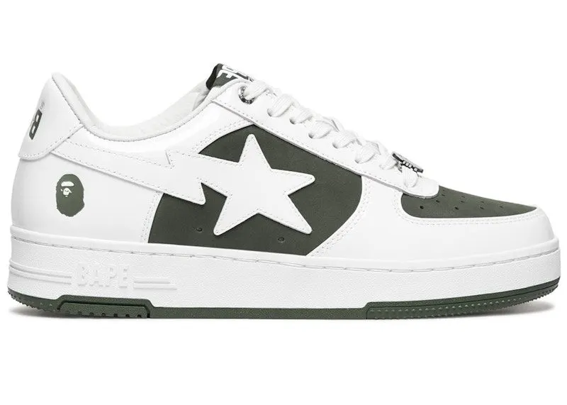 A Bathing Ape Bape Sta Low #6 White Olive Drab | 1K80-191-306-OLD
