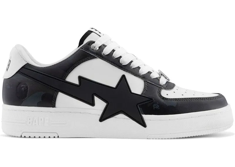 A Bathing Ape Bape Sta Low OS #1 Color Camo Black White | 1L30-191-308-BLK