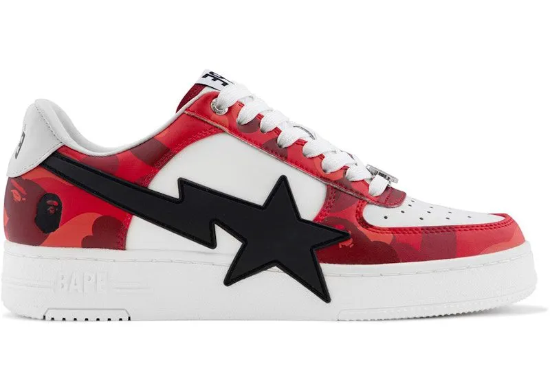 A Bathing Ape Bape Sta Low OS #1 Color Camo Red White | 1L30-191-308-RED