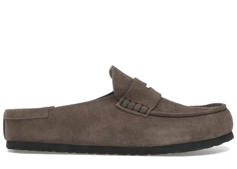 Birkenstock Naples Wrapped Suede Leather Concrete Grey | 1029672