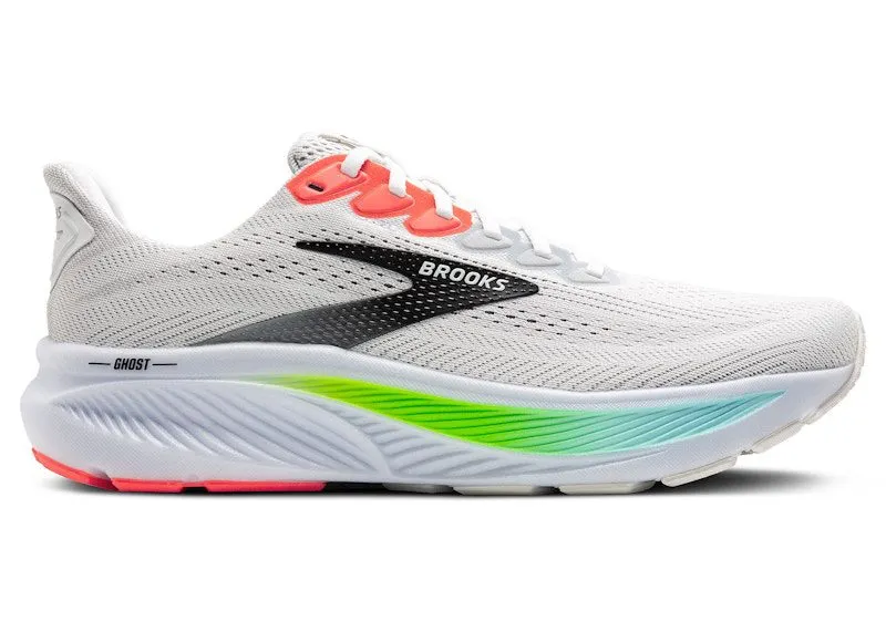 Brooks Ghost 17 White Pink Clay Gecko | 110442-1D-112