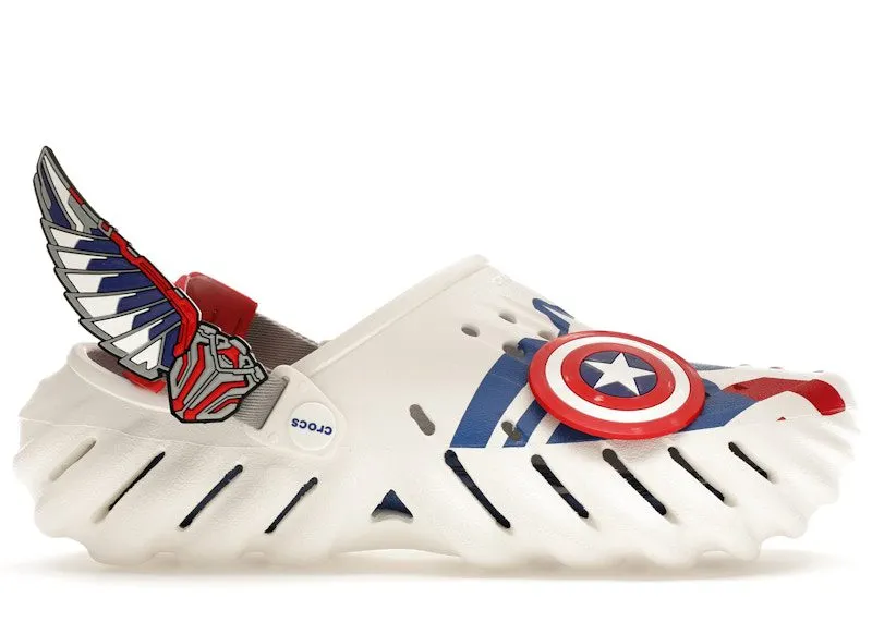 Crocs Echo Clog Marvel Captain America Sam Wilson “White / Blue Red” | 209478-100
