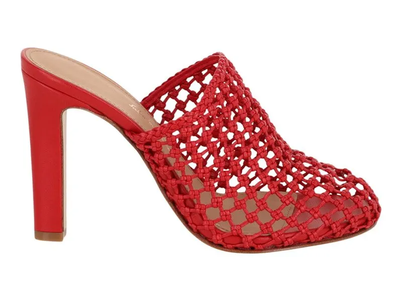 Ferragamo Ellas X5 Caged Mules Red | 01D439-752572-1C