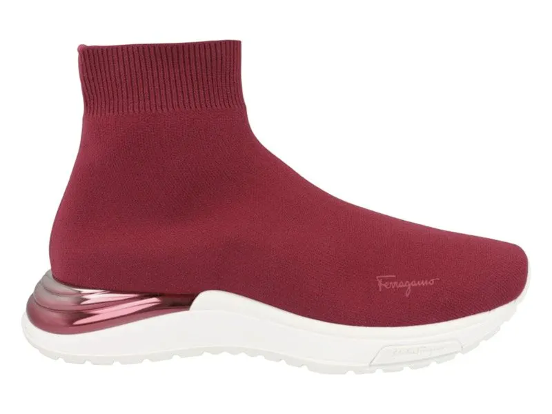 Ferragamo Ninette High-Top Sock Sneakers Red | 030177-754828-1C