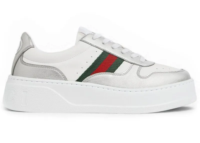 Gucci Chunky Trainer Silver Metallic White | 848307-AAFMN-8147