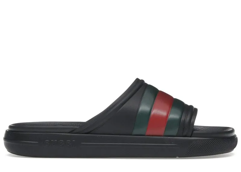 Gucci Web Slide Sandal Black Green Red | 780286 J8700 1025