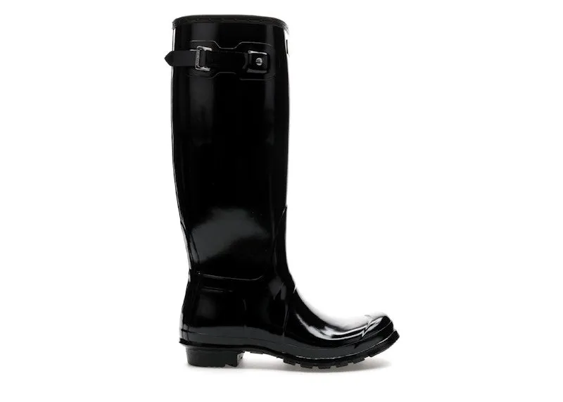 Hunter Original Tall Gloss Rain Boots Black | WFT1000RGL-BLK