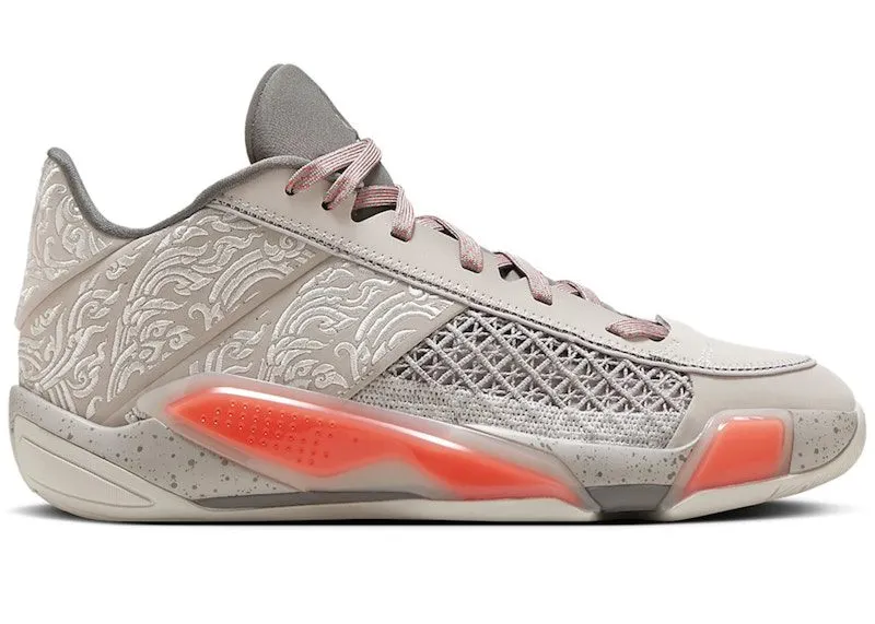 Jordan 38 Low Torch “Cement Grey / Hyper Crimson / Particle Beige” | FZ4161-002